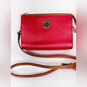 Dooney & Bourke Pebble Grain Janine Crossbody Red